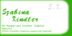 szabina kindler business card